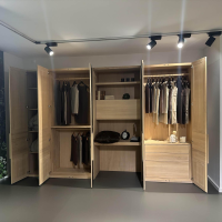 Team 7 - Kleiderschrank Valore Eiche Weißöl Glas Matt Stahl Grau Mit Schminktisch - 9