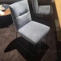Natura - 4er Set Stuhl Calgary Chenillestoff Hellblau Kufe Metall Anthrazit Pulverbeschichtet - 4