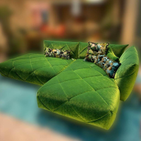 Bretz - Ecksofa Teratai Stoff 668430 Rain Forest Grün - 4