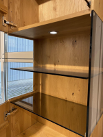 Anrei - Vitrine 750 Asteiche Gebürstet Natur Geölt Mit Glaseinlage Inklusive LED Beleuchtung - 5