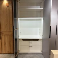 Wöstmann - Schlafzimmer WSL 8800 Lack Samtgrau Mit Spaltholz-Akzent Stoff Lightgrey Grau Mit Akzentlicht - 6