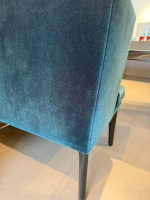 Bielefelder Werkstätten - 2er-Set Sitzbank Polo Petite Stoff Emilia Blau Grün Gestell Schwarz - 2
