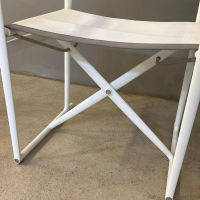 B&B Italia - Outdoor Klappstuhl Mirto Stoff 2445102 Stige Weiß Natur Gestell 0186V Weiß Lackiert - 3