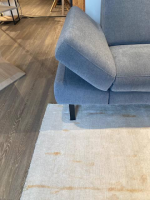 Activineo - Ecksofa Beauty Stoff 4 Carmen 158 Niagara Blau Füße Metall Schwarz Pulverbeschichtet - 4