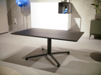 Ronald Schmitt Design - Couchtisch Kolo K 736 Platte Eiche Schwarz Höhenverstellbar Metall Sternfuß Schwarz - 7