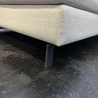 COR - Ecksofa Conseta Bezug Stoff 8081 Muschel Grau Schmalfüße Anthrazit inklusive Kopfstütze - 7