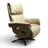 himolla - Sessel 7304 L Maxi Leder 24 Longlife Rustika Küste Beige Gestell Metall Schwarz Mit Elektrischer Verstellung - 8