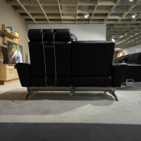 Stressless - Sofagruppe Michelle Leder Cori 19 Schwarz Füße Aluminium Inklusive Kopfstütze - 7