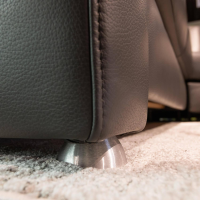 Modulmaster - Wohnlandschaft MM PN1059 Leder BelVita 120 Anthrazit Füße Metall Alufarbig Inklusive Kissen - 2