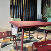 Weishäupl - Essgruppe Outdoor Vapio Metall Aluminium Beere Rot Pulverbeschichtet Inklusive Polster Schilfgrün - 2