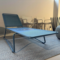 Weishäupl - Sonnenliege Balcony Bespannung Batyline Eden Grünblau Meliert Gestell Edelstahl Rauchblau Pulverbeschichtet - 7