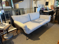 IP Design - Sofa Loft Innen Stoff Star Graphit Grau Außen Leder IP17163-181 Mara Braun Kufe Metall Schwarz Matt - 6