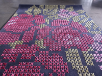 Sahco - Teppich 240x170 Bouquet Multicolour Anthrazit Rot Grün - 4