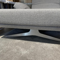 Koinor - Ecksofa Wesley Stoff 13 Cosmos 20 Grau Metallkufe Nickel Satiniert Edelstahloptik Mit Verstellung - 7