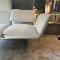 Brühl - Sofa Roro Small Stoff 3613 0045 Beige Grau Gestell Metall Verchromt Mit Verstellfunktion - 7