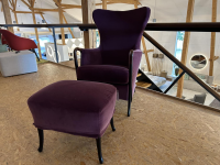 Giorgetti - Sessel Progetti Stoff Adamo & Eve Aubergine 05 Samt Violett - 2