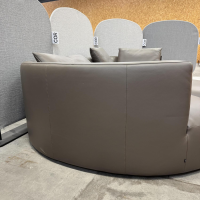 COR - Ecksofa Siwa 58212 Leder 245 Terra Braun Inklusive Hocker Und Rückenkissen - 2