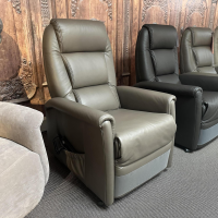 himolla - Ruhesessel 9773 Cumulus Quartett Leder Cubano A Grün Braun Füße Rollen Schwarz Mit Aufstehhilfe - 3