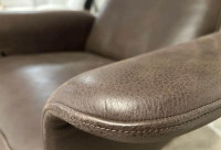 Bielefelder Werkstätten - Relaxsessel Legend Mit Hocker Leder Java PG 2 Farbe Terra Braun Kreuzfuß Untergestell Dunkelbronze - 4