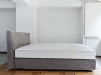 Schramm - Bett Purebeds Chill Stoff Taupe Grau mit 2 Matratze - 4