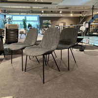 Walter Knoll - 4er Set Stühle Sheru Stoff Togba Blue Bronze Grau Gestell Matt Schwarz Pulverbeschichtet - 9