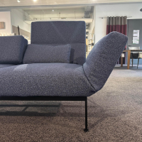 Brühl - Ecksofa Roro Medium Soft Stoff 4402 65 Blau Gestell Metall Schwarz Pulverbeschichtet Mit Drehsitz - 5