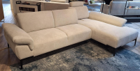 Rom - Ecksofa Wave Stoff Wandoo Naturelle Beige Füße Schwarz Lackiert - 2