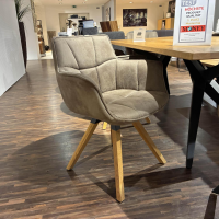 Musterring - Essgruppe MR Tamina Massivholz Geölt Gestell Eisen Schwarz Stoff Aberdeen Stone Grau Inklusive Sitzkissen - 3