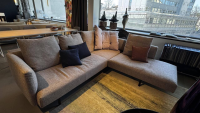 Walter Knoll - Ecksofa Muud Stoff Savannah 7882 Rosé Grau Rosa Füße Schwarz Inklusive Dekokissen - 5