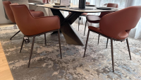 Cattelan Italia - 5er-Set Stuhl Rhonda Rachel Und Miranda Softleder 996 Siena Braun Gestell Bronze Gaufriert - 8