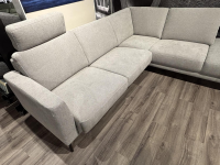 DFM - Ecksofa Murano Stoff Louis 124a Steel Grau Füße Metall Schwarz Pulverbeschichtet Inklusive Kissen Und Kopfstütze - 2