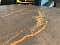 WK Wohnen - Esstisch Tischplatte Keramik Dekton2 D2332 Laurent Gestell Verkehrsschwarz - 10