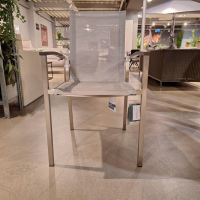 Stern - Set of 8 stacking armchairs Evoee Cover textile silver Frame stainless steel Armrests aluminum anthracite - 7