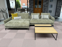 Violetta - Ecksofa Jolina Stoff 50/30 Sage Bissau Grün mit 3 Rückenkissen - 3