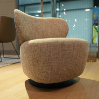 Walter Knoll - Sessel Bao Klein Stoff Sorel Smoke Quarz Beige Rücken Elen Taupe Beige Drehteller Schwarz - 5