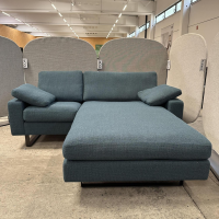 COR - Ecksofa Conseta Stoff 8195 Petrol Blau Gestell Metallkufen Schwarzbraun - 5