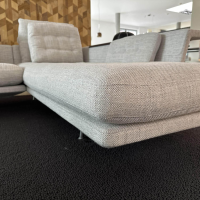 Vitra - Ecksofa Grand 3 Stoff 240 Corsaro Stone Melange Beige Füße Aluminium Poliert Inklusive Längliches Tablett Tray - 3