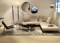 Knoll International - Ecksofa Matic Stoff Hyle Ice Hellgrau Gestell Aluminium Charcoal Anthrazit - 3