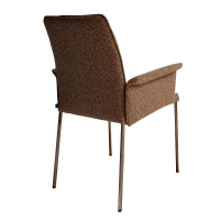 Christine Kröncke - 6er-Set Stuhl Jaro Stoff Mateo 021 Roccia Braun Gestell Vierfuß Metall Rauch Matt Braun Pulverbeschichtet - 8