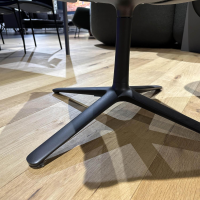 COR - Relaxsessel Cordia Lounge Korpus Leder Trüffel Braun Sitz Stoff Ecru Taupe Grau Gestell Lack F01 Schwarzbraun Mit Hocker - 5