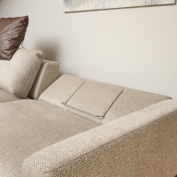 Bielefelder Werkstätten - Sofa Spirit Stoff Emira BW 1732 272 Beige Gestell Metall Bronze Matt Inklusive Rückenverstellung - 11