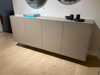 Spectral Smart Furniture - Sideboard Side Model 1 Smart Lack Pebble Grau Inklusive 3 Fachböden - 4