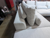 Musterring - Ecksofa JustB PM 100 Stoff Yelda Natur Creme Füße Schwarz mit 5 Kissen - 2