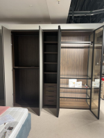 Novamobili - Kleiderschrank Night Collection 2022 Front Lack 331 Visone Matt Korpus 72 Noce Mit Beleuchtung - 15