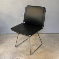MDF Italia - 4er Set Stuhl Neil Leather And Stool Sattelleder Schwarz Gestell Chrom Schwarz - 2
