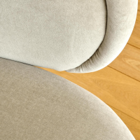 Freifrau - Armlehnstuhl Ona Bezug Stoff Velour Kvadrat Harald 3 143 Goldbeige Beige Stahlgestell Ona Messing ME021 - 10