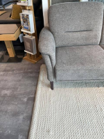 Gruber - Ecksofa Genua Stoff Catania 7 Mode Grau Füße Massivholz Gebeizt Mit Klappbarer Armlehne Und Sitztiefenverstellung - 6