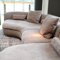 Baxter - Sofa Piaf And Console Calix Leather Kashmir Boue Cat.A Console Solid Limewood - 10