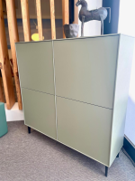 Contur - Highboard Casello MDF Lack Schilfgrün Grün Grau Sockelfüße Schwarz Matt - 6