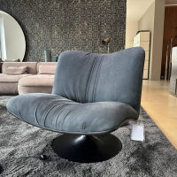 Baxter - Sessel Marilyn Leder A Nabuck Night Blau Schwarz Gestell Metall Schwarz - 6